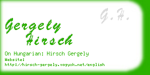 gergely hirsch business card